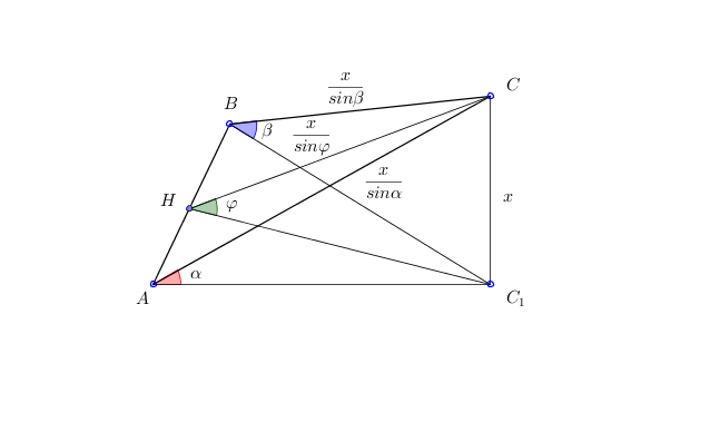 Триъгълник под ъгъл с равнина.png